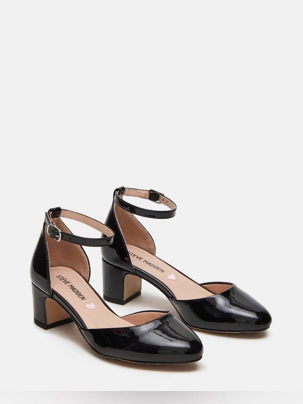 STEVE MADDEN KIDS' PRETTYY BLACK PATENT GLOSSY DRESS PUMPS SZ 13